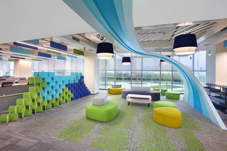 The design components contribute to the overall elegant and modern atmosphere