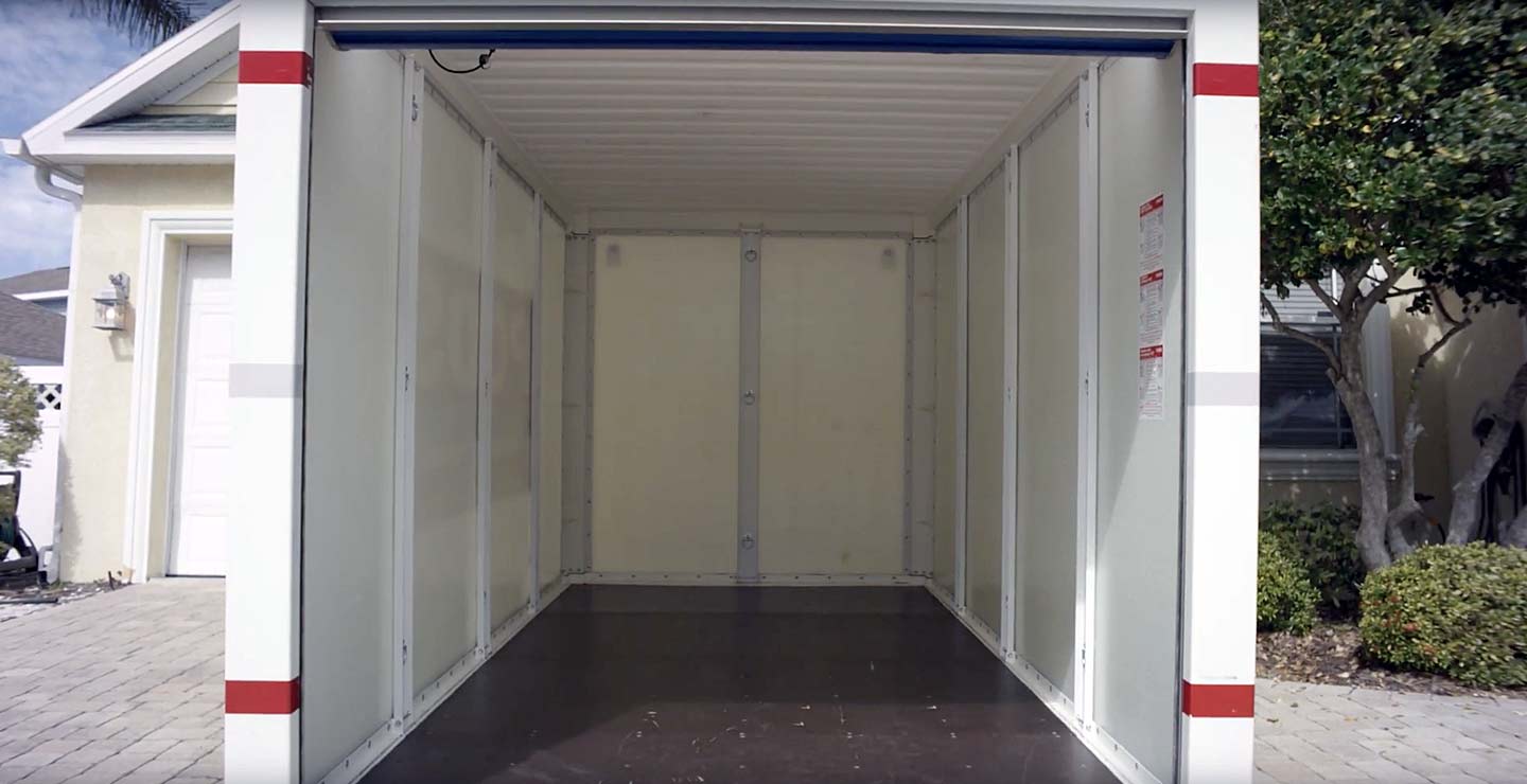 The work efficiency of renting a storage container